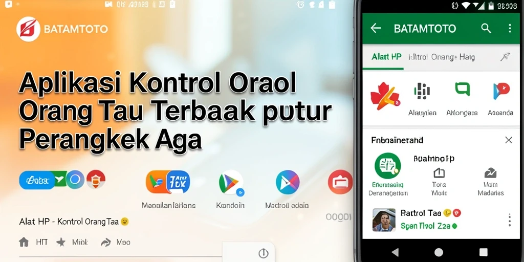 Tampilan antarmuka aplikasi Kontrol Orang Tua BATAMTOTO yang sederhana dan informatif.
