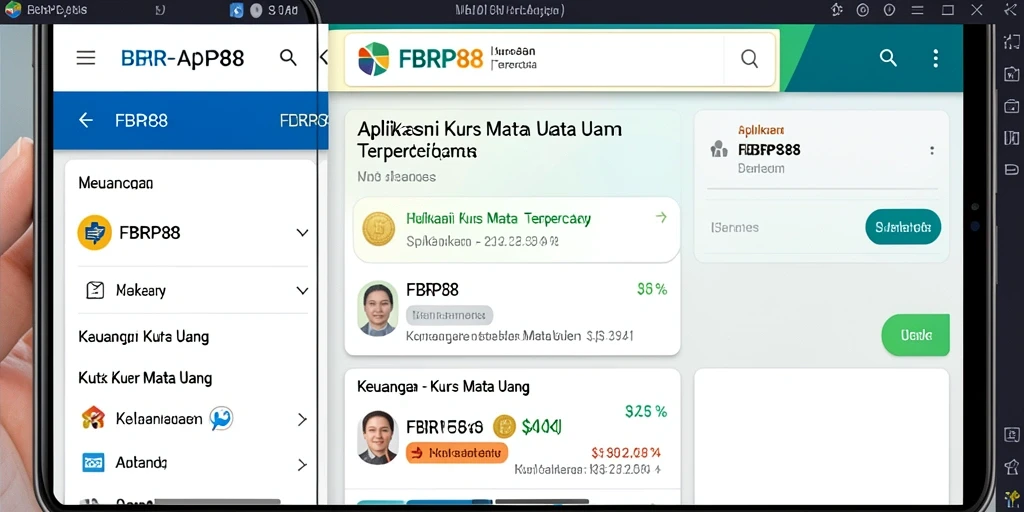 Antarmuka FBRP88 yang menampilkan kurs mata uang secara real-time.