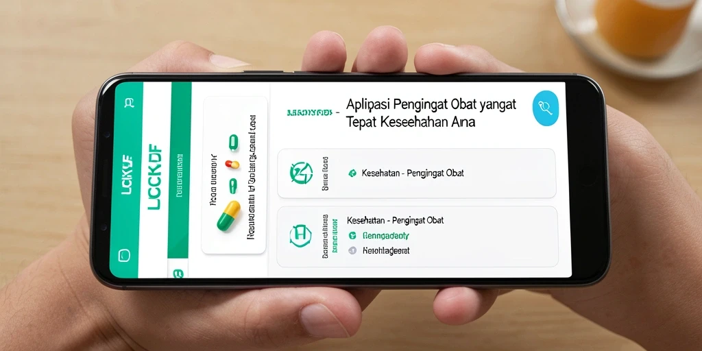 Antarmuka LUCKYDF yang intuitif untuk pengingat obat.