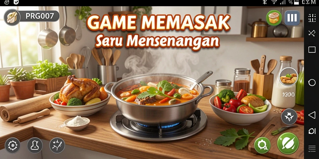 Antarmuka game Memasak PRG007 yang menarik dan interaktif.