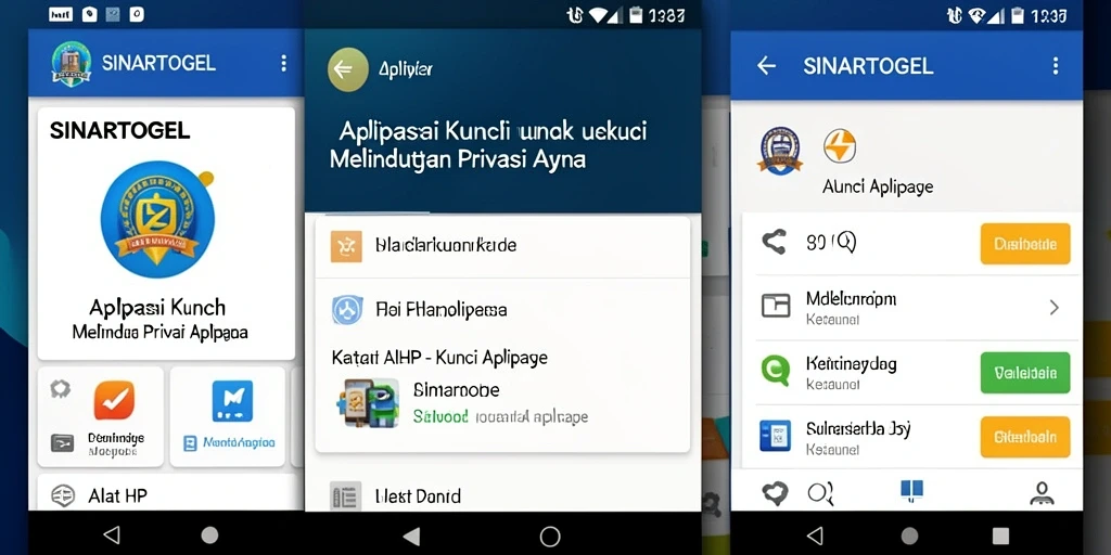 Tampilan antarmuka aplikasi Kunci Aplikasi SINARTOGEL yang user-friendly.