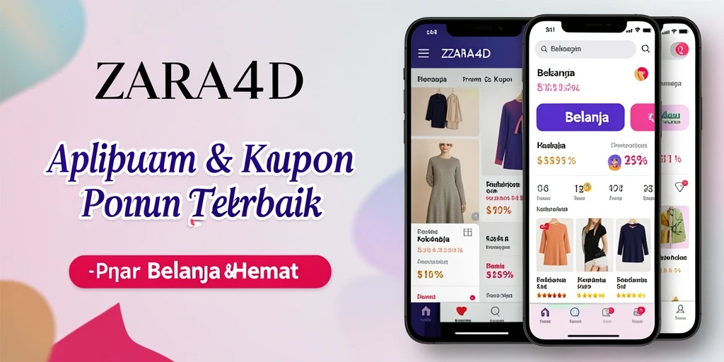 Antarmuka ZARA4D menampilkan berbagai kupon menarik untuk belanja.